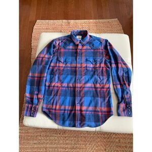 Lucky Brand Flannel‎ Snap Front Shirt size Small